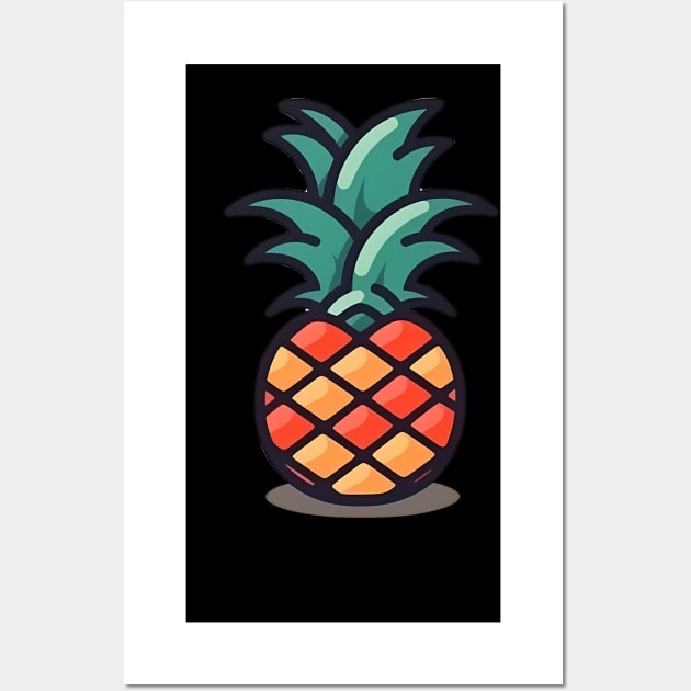 Simple Pineapple, Love Fruits Wall Art by dukito